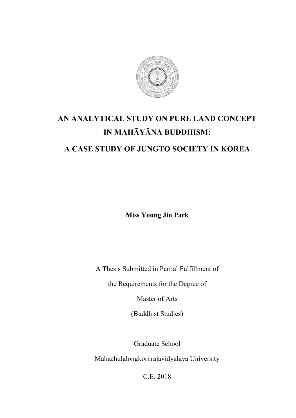 An Analytical Study on Pure Land Concept in Mahāyāna Buddhism