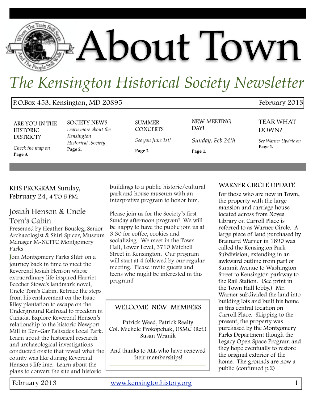 2013 Newsletter Final Copy