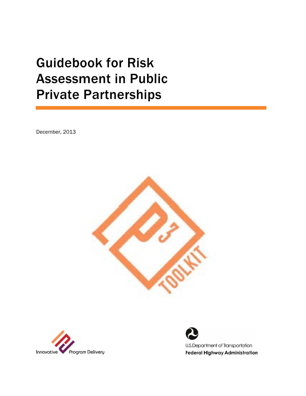 Guidebook for Risk Assessment in Public Private Partnerships
