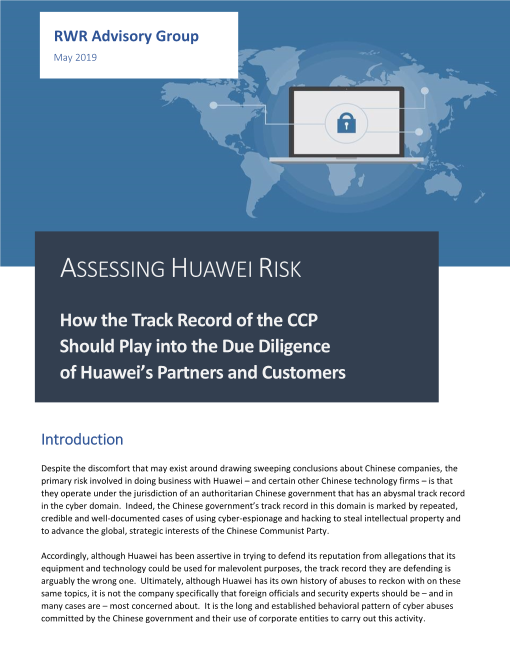 Assessing Huawei Risk