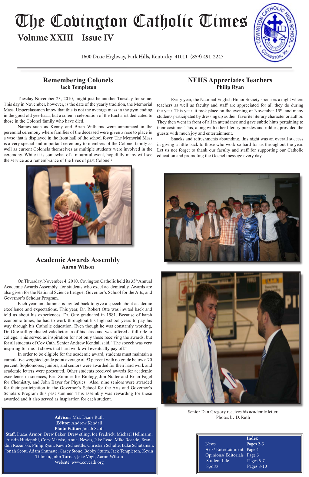 The Covington Catholic Times Volume XXIII Issue IV