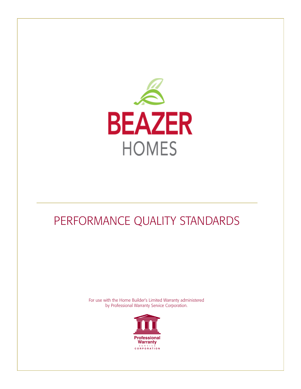 Performance Quality Standards