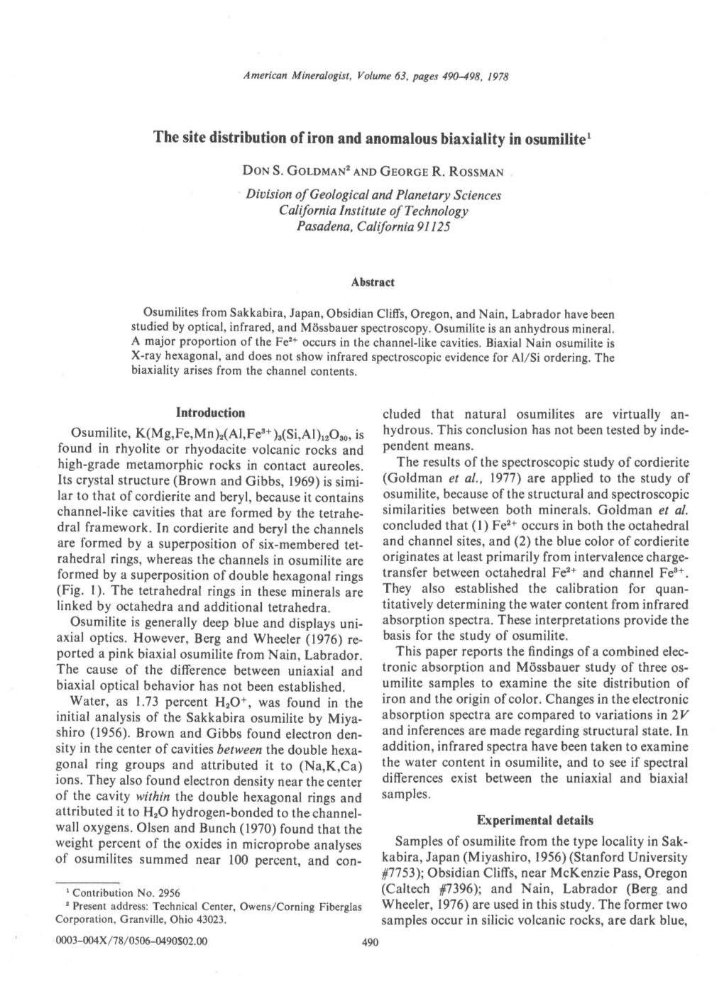 The Site Distribution of Iron and Anomalous Biaxiality in Osumilitel