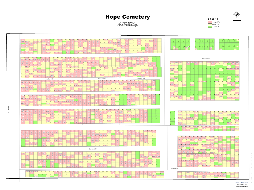 Hope Cemetery Μ L E G E N D 10 0 10 Ft