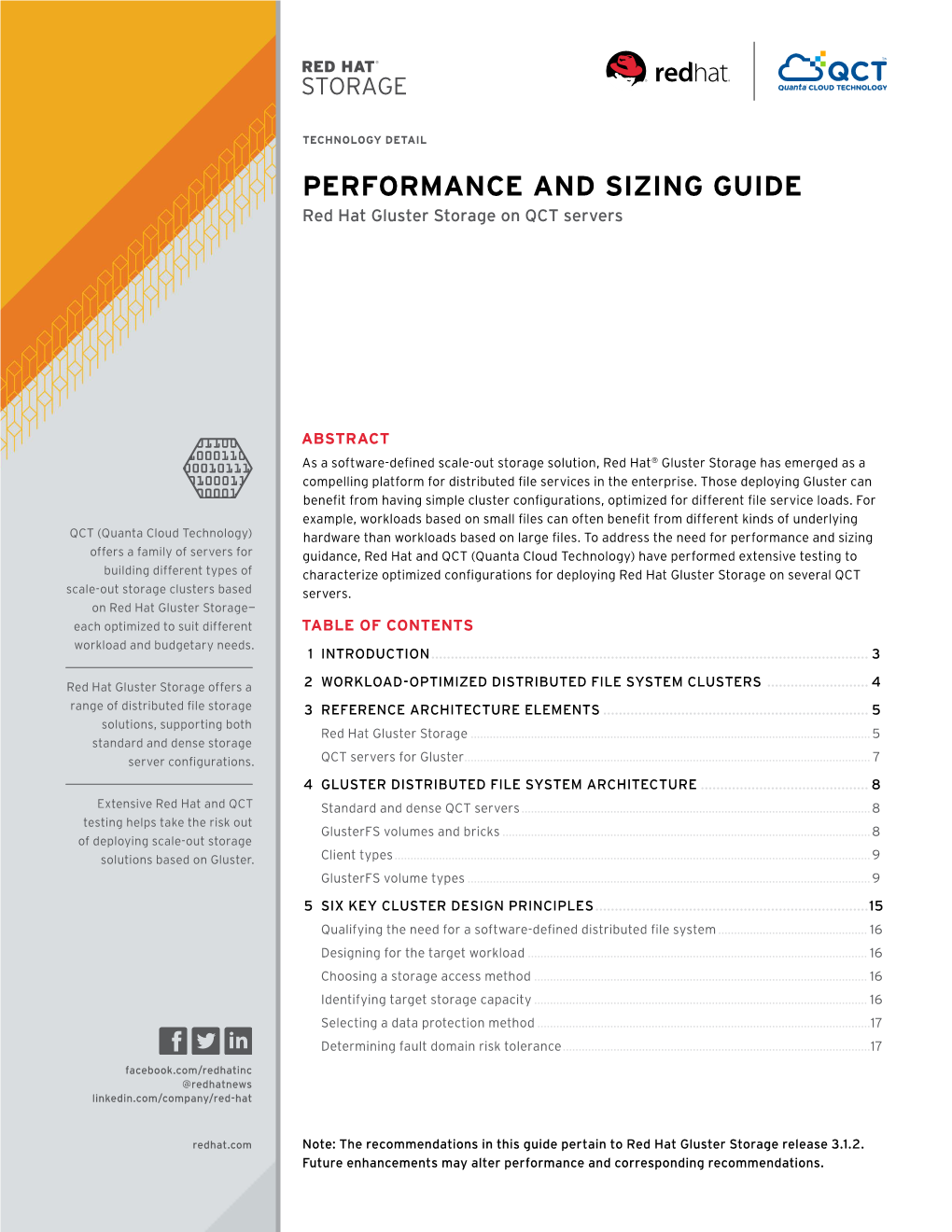 Performance and Sizing Guide: Red Hat Gluster Storage on QCT Servers