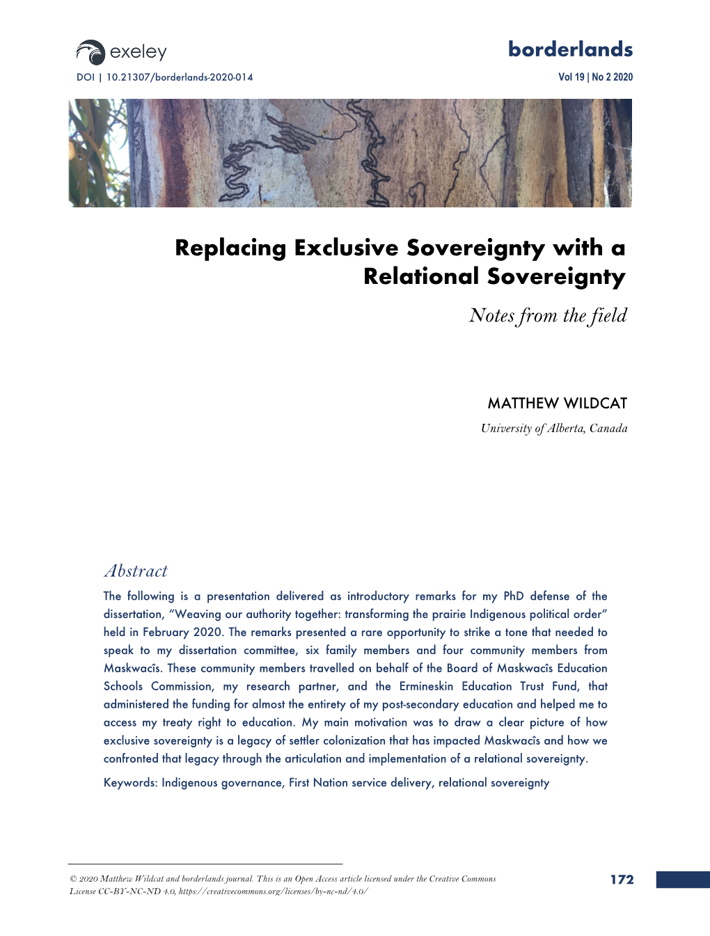 Replacing Exclusive Sovereignty with a Relational Sovereignty