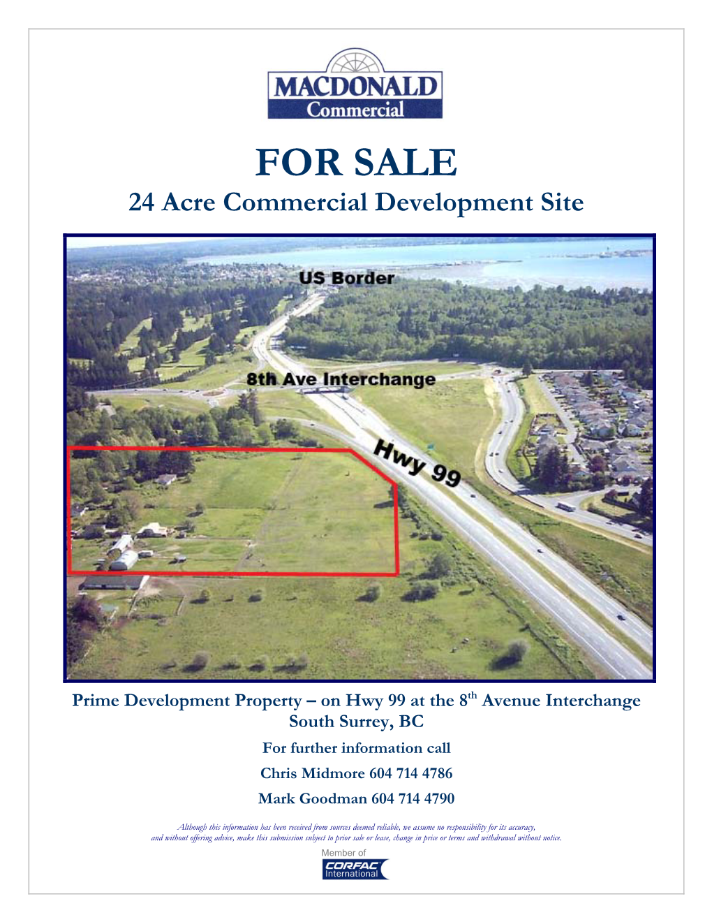 FOR SALE 24 Acre Commercial Development Site