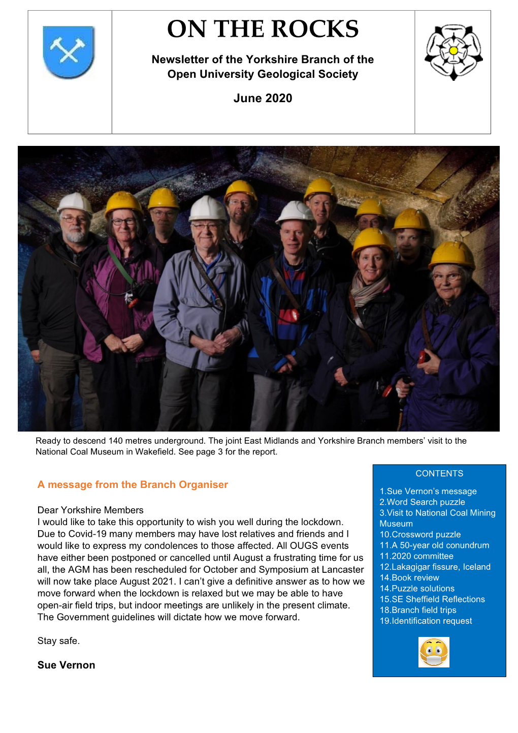 ON the ROCKS Newsletter of the Yorkshire Branch of the Open University Geological Society June 2020