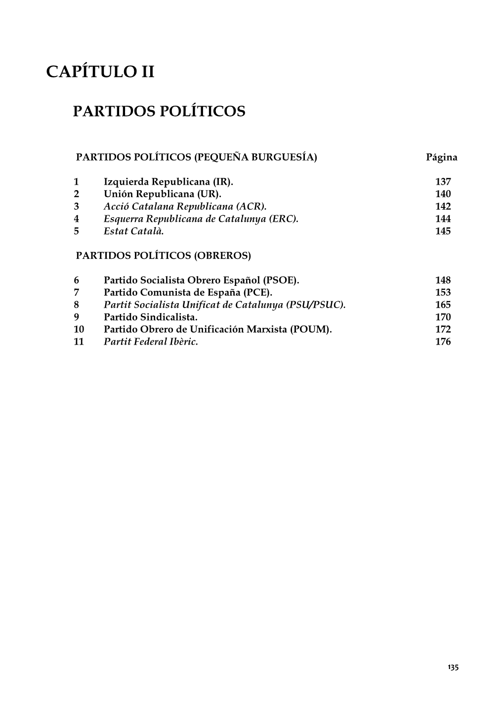 Capítulo II.- Partidos Políticos