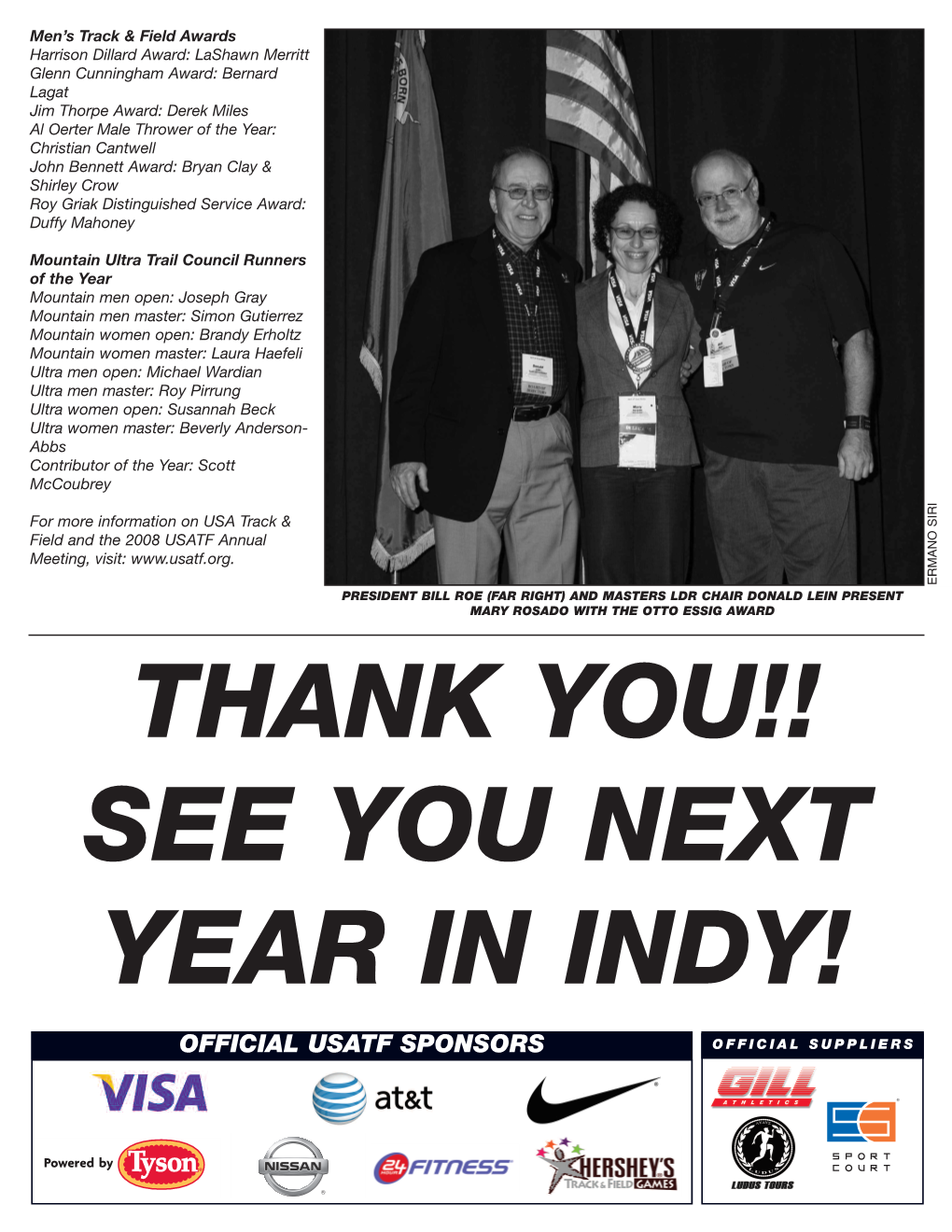 Thank You!! See You Next Year in Indy!