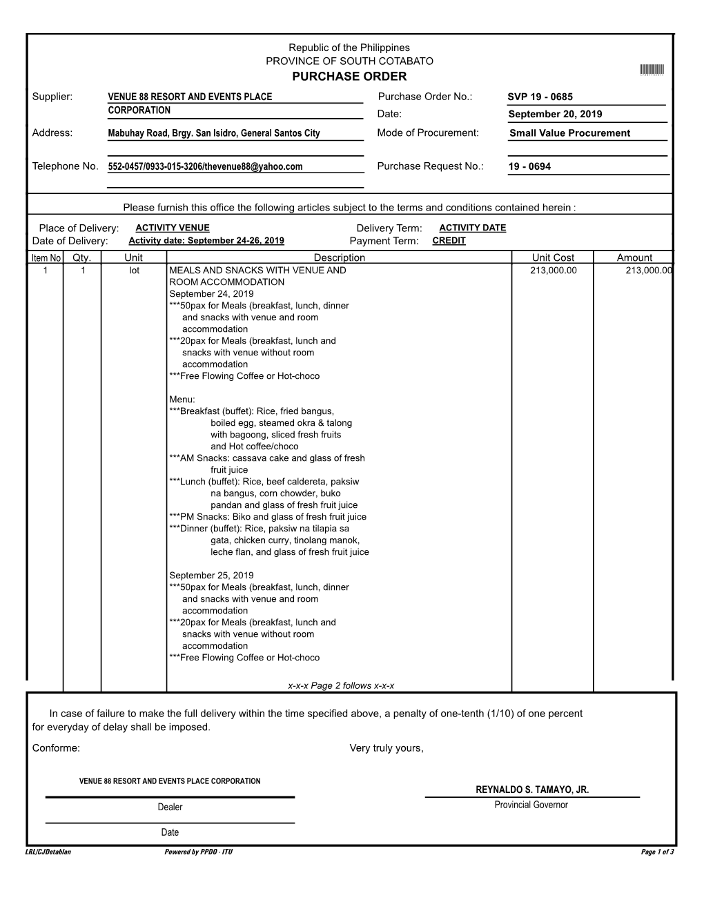 Purchase Order