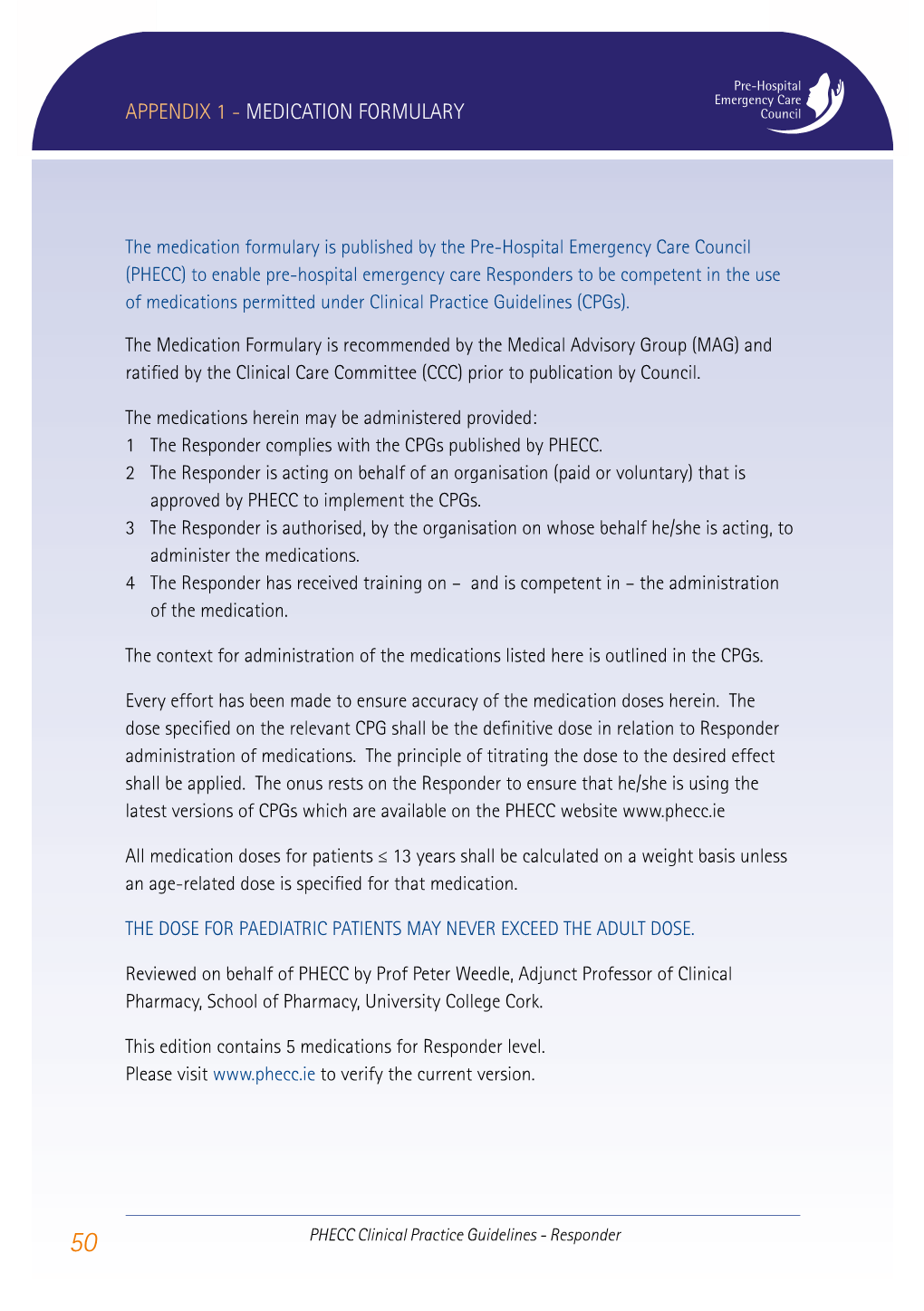 Appendix 1 - Medication Formulary