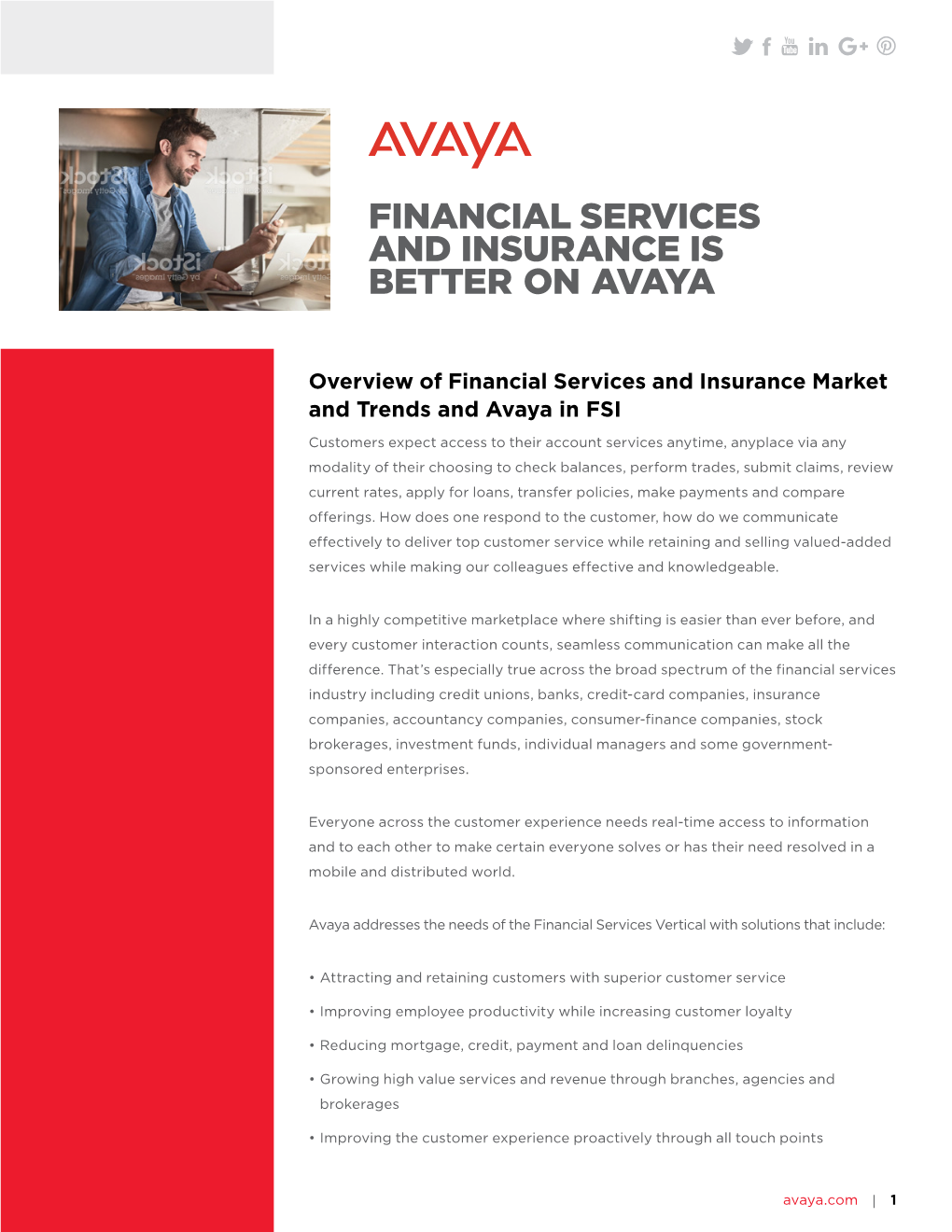 Financial Services and Insurance Is Better on Avaya