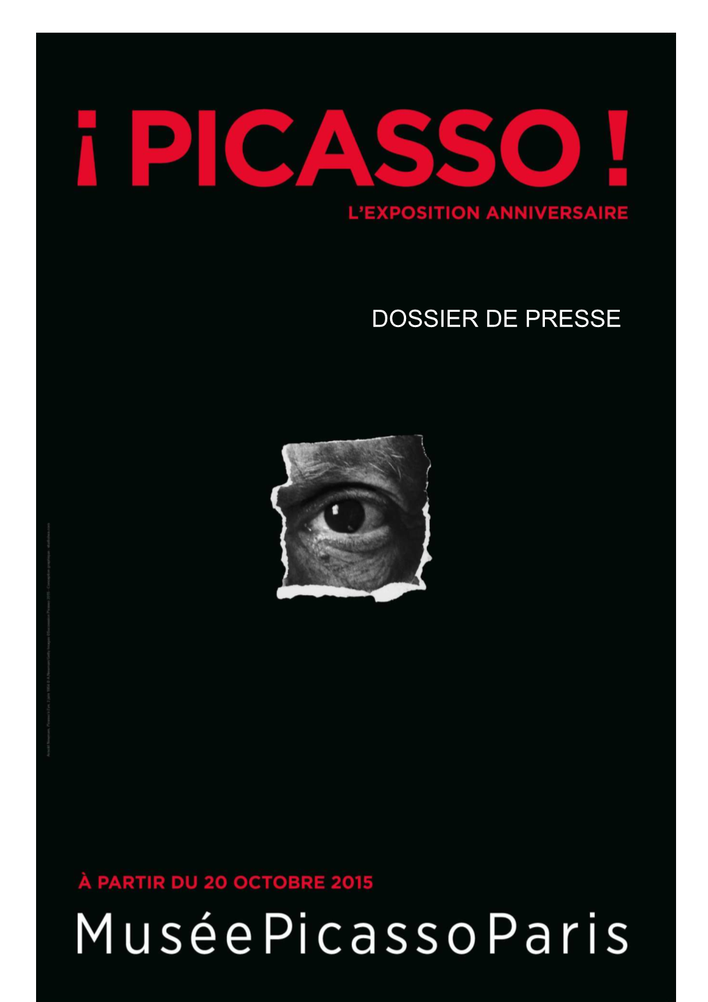 Dossier De Presse « ¡ Picasso ! L’Exposition Anniversaire »