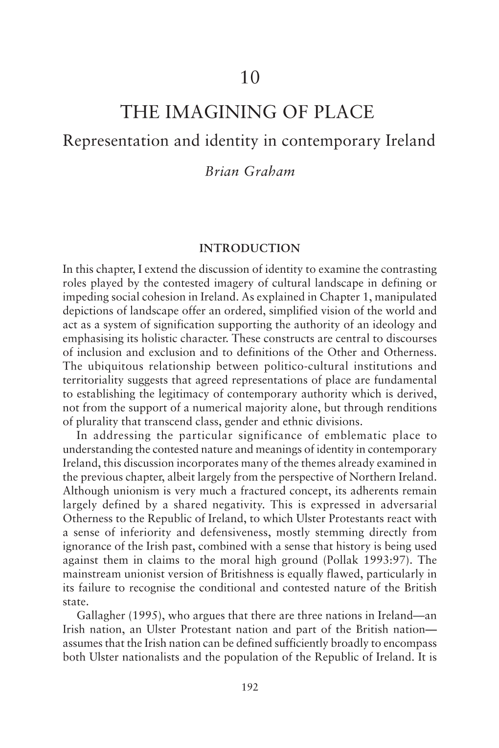 In Search of Ireland: a Cultural Geography