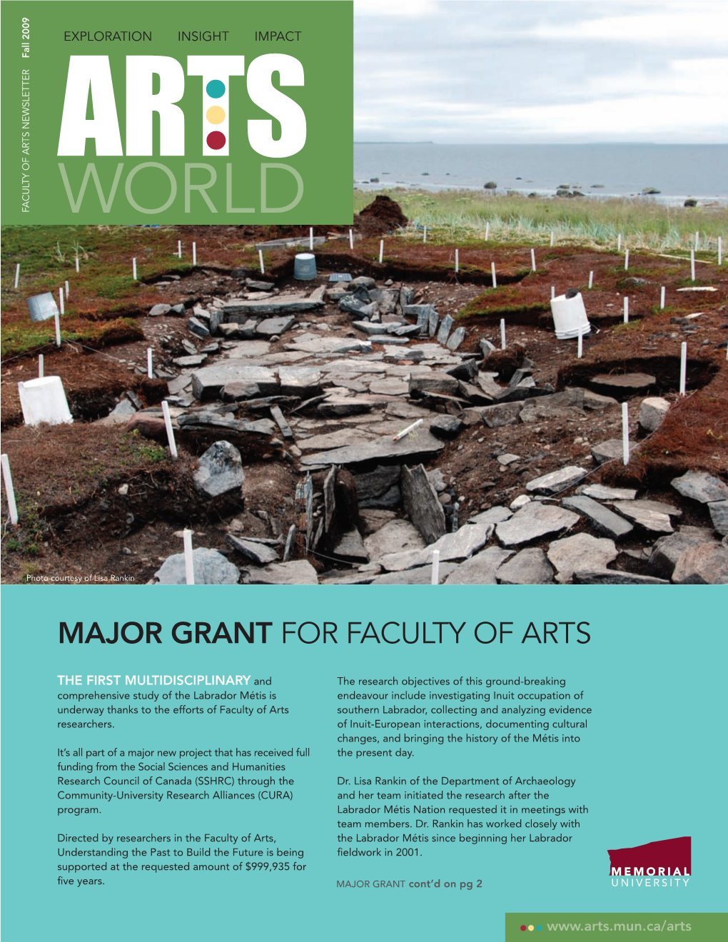 Major Grant for Faculty of Arts