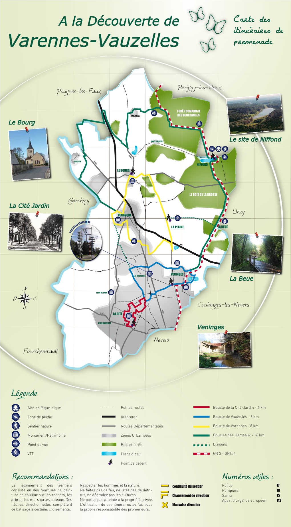 Carte Des Itinéraires De Promenade