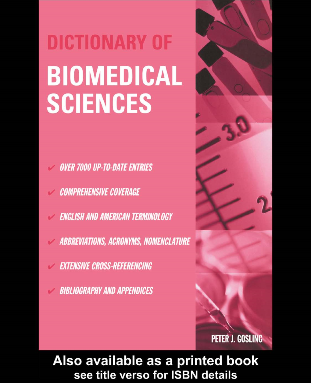 Dictionary of Biomedical Sciences