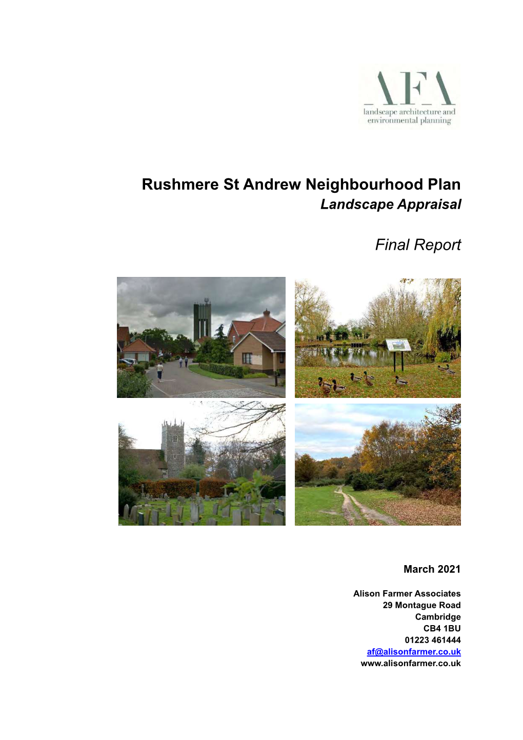 Rushmere St Andrew Neighbourhood Plan Final Report