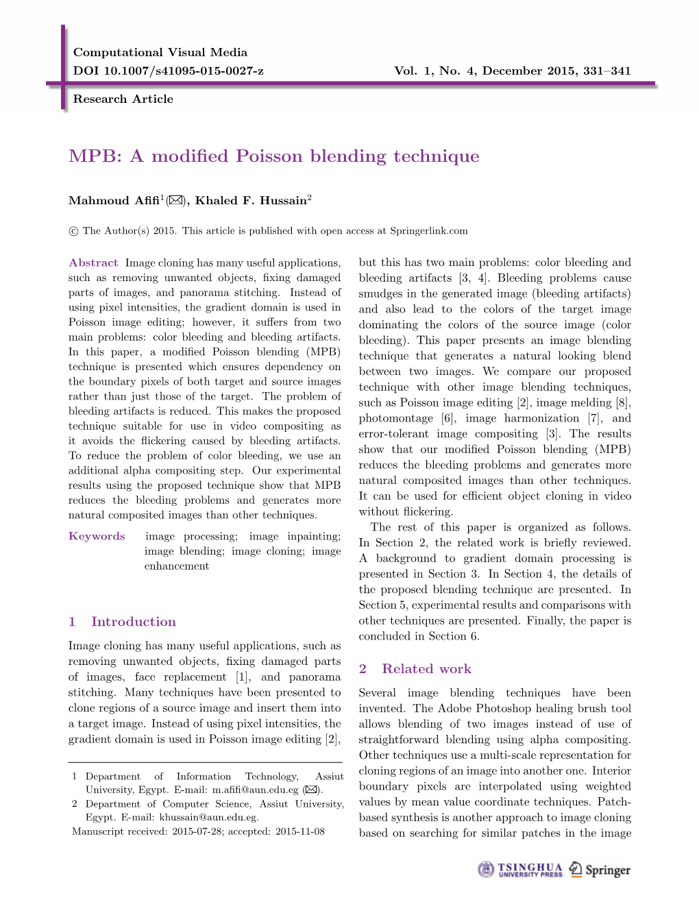 MPB: a Modified Poisson Blending Technique