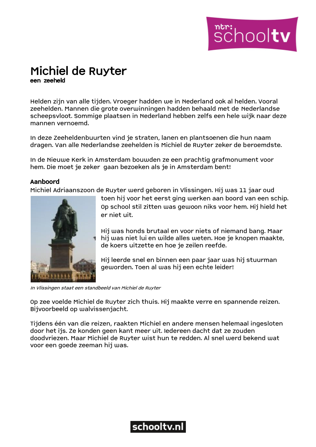Wie Was Michiel De Ruyter?