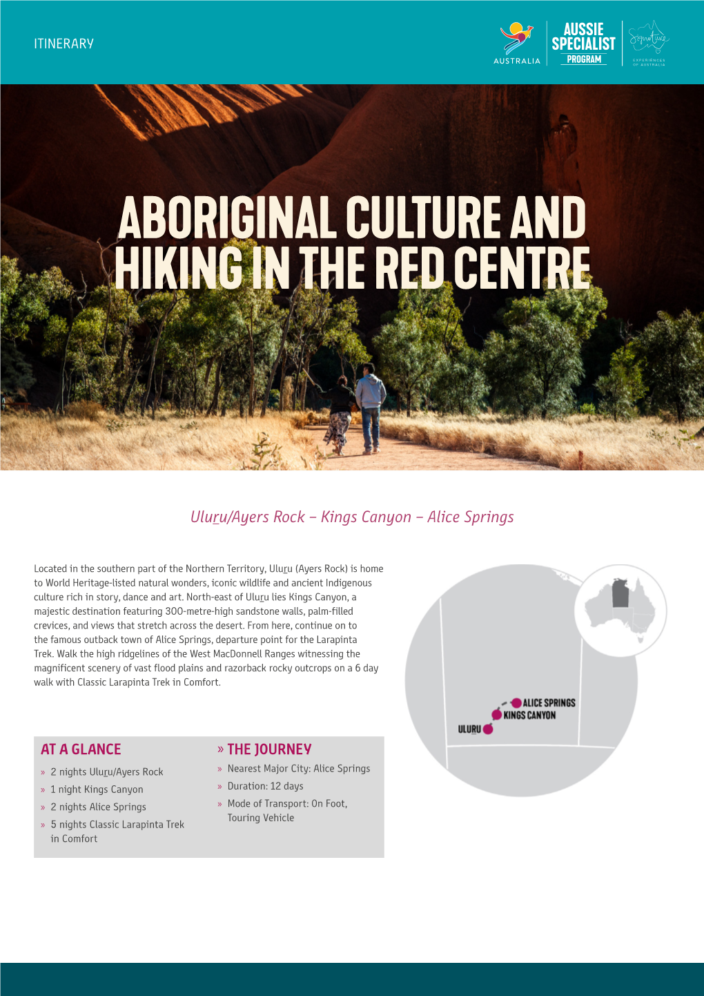 Aboriginal Culture and Hiking in the Red Centre