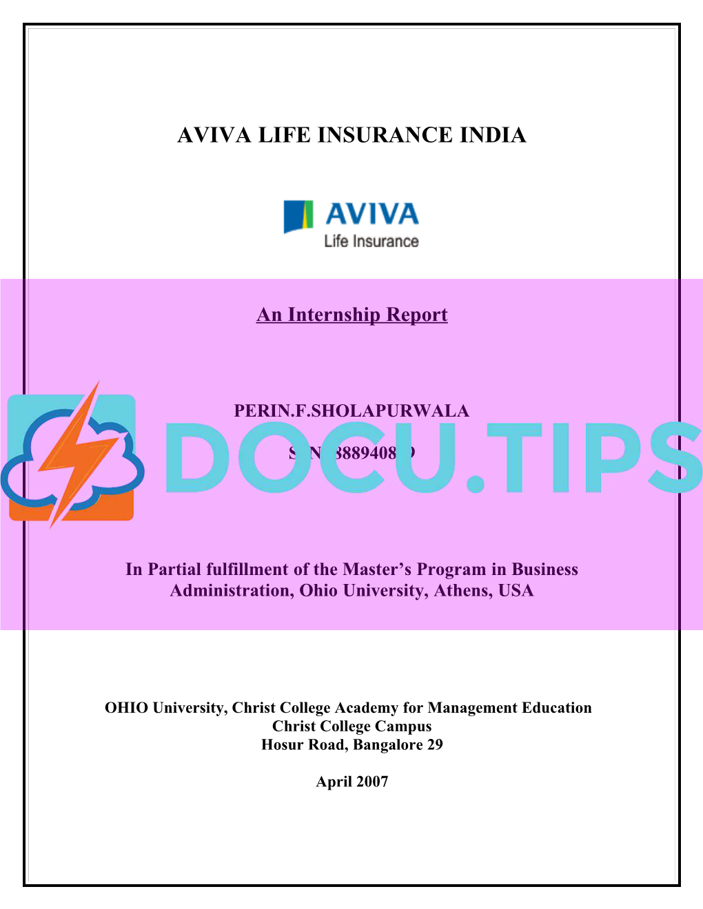 Aviva Life Insurance India