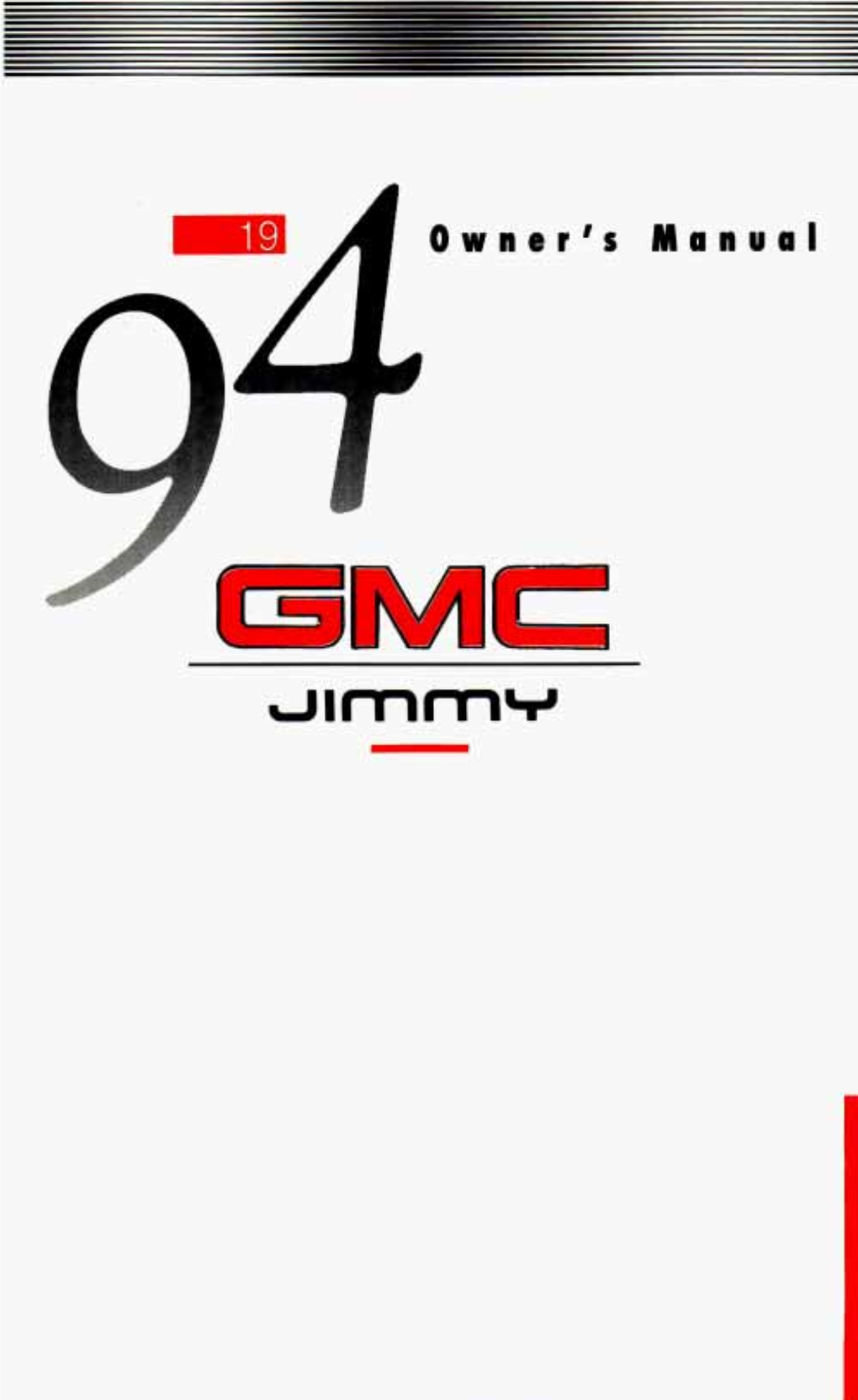 1994 GMC Jimmy Owner's Manual