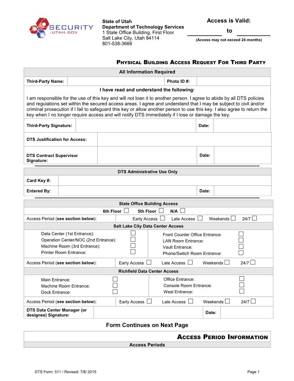 Building Access Form