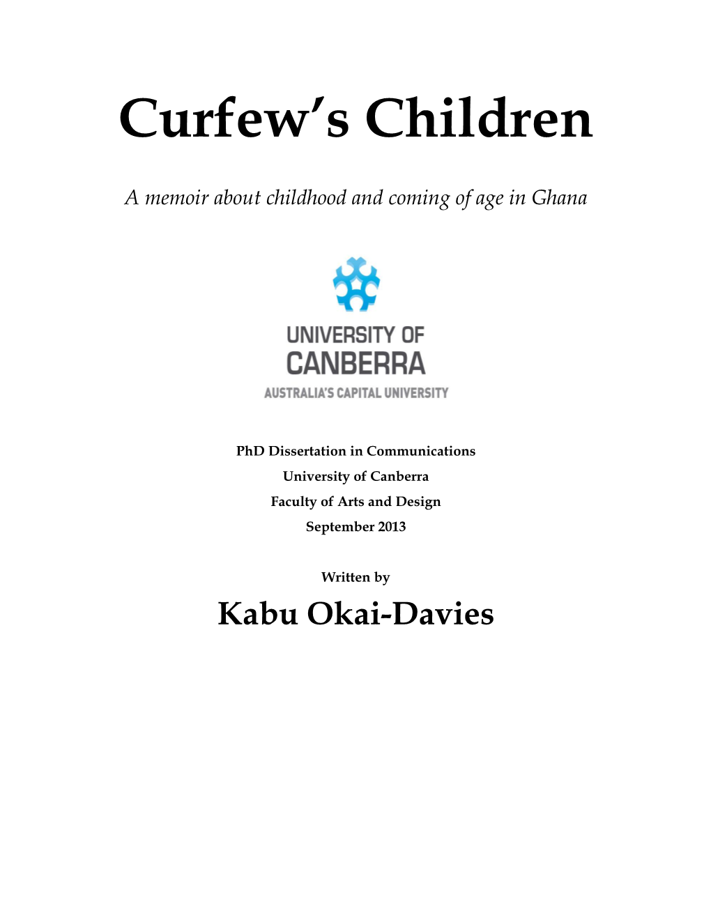 Curfew's Children