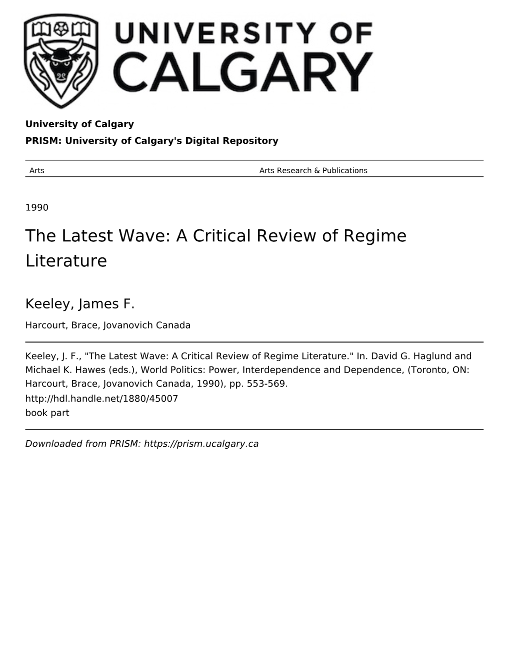 The Latest Wave: a Critical Review of Regime Literature