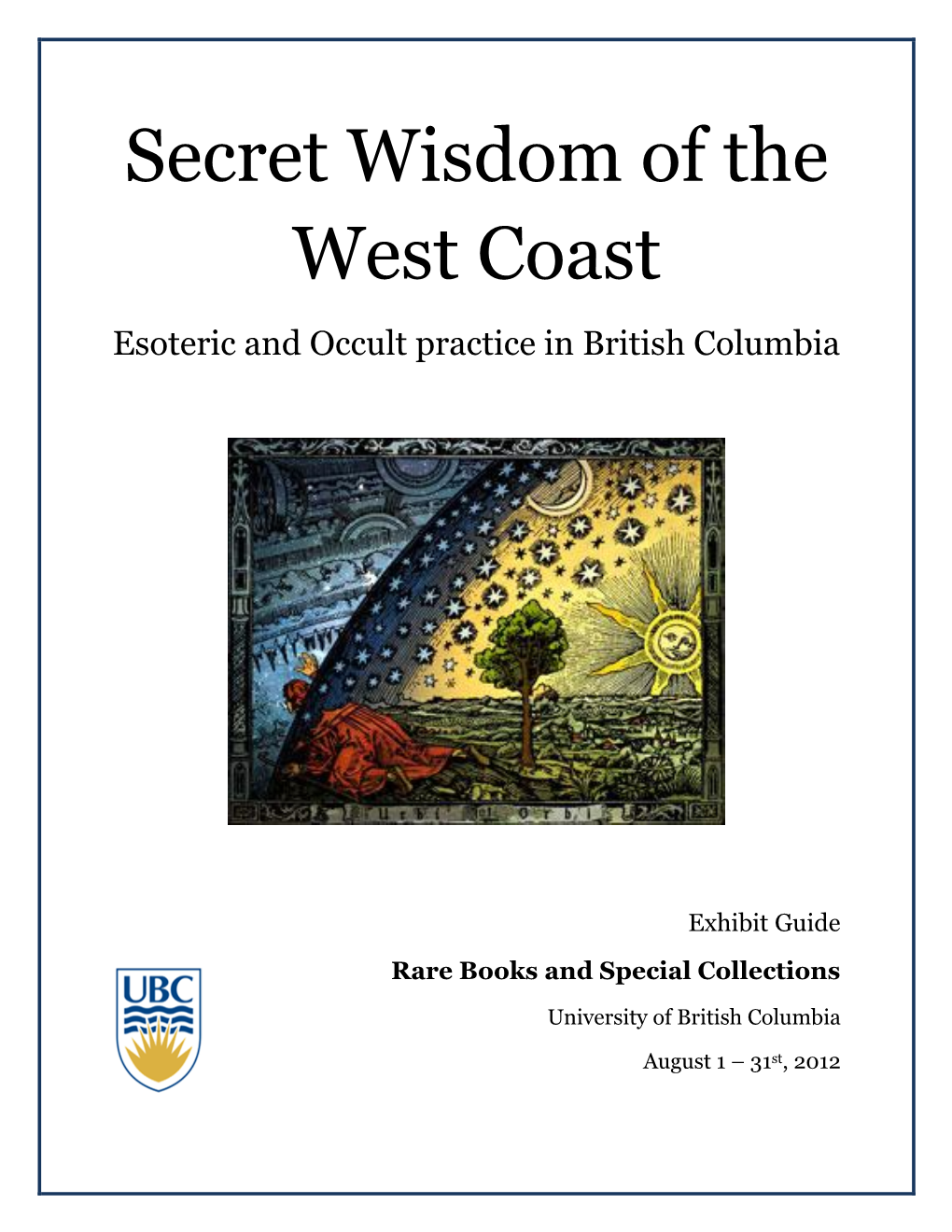 Secret Wisdom of the West Coast Esoteric and Occult Practice in British Columbia