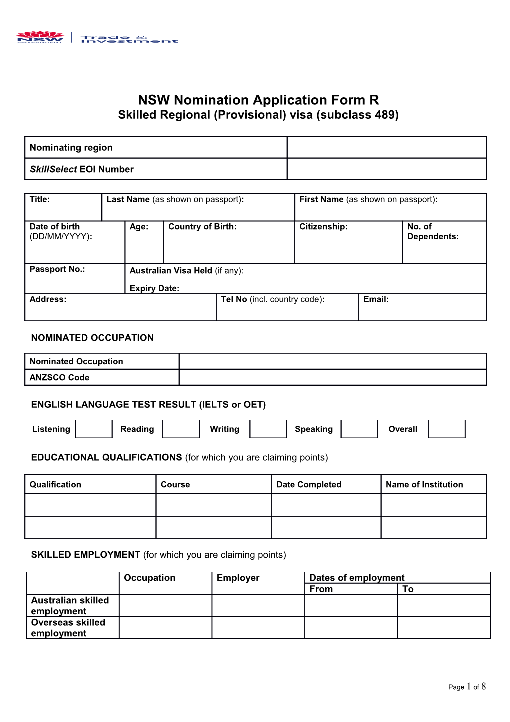 Skilled Regional (Provisional) Visa (Subclass 489) s1