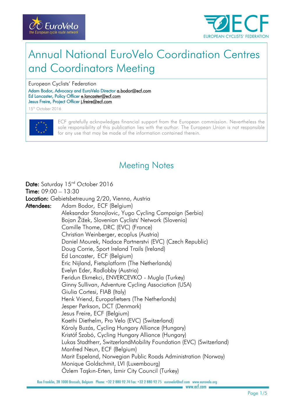 Official Manuals Sep 3, 2019 Annual NECC/Cs Meeting 2015 Notes