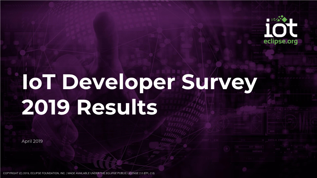 Iot Developer Survey 2019 Results