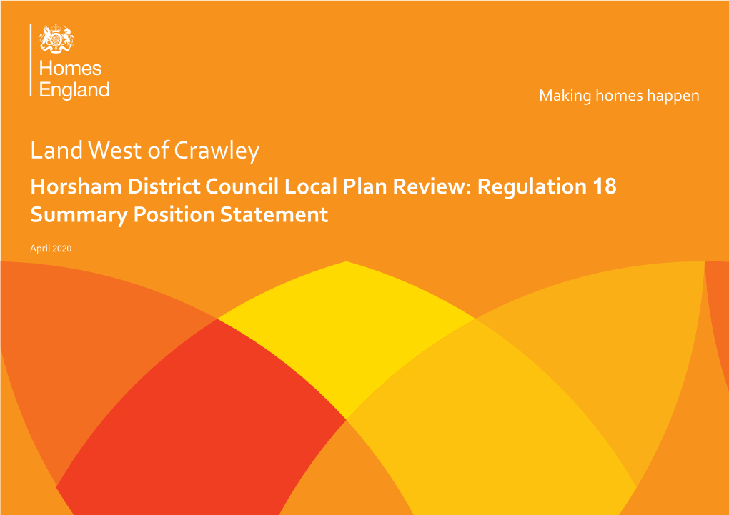 Land West of Crawley Horsham District Council Local Plan Review: Regulation 18 Summary Position Statement