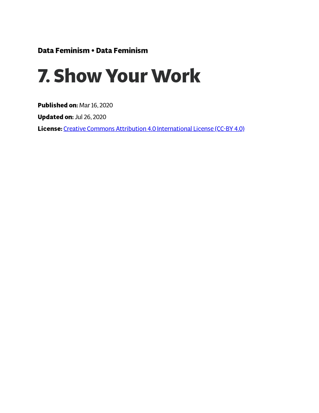 7. Show Your Work