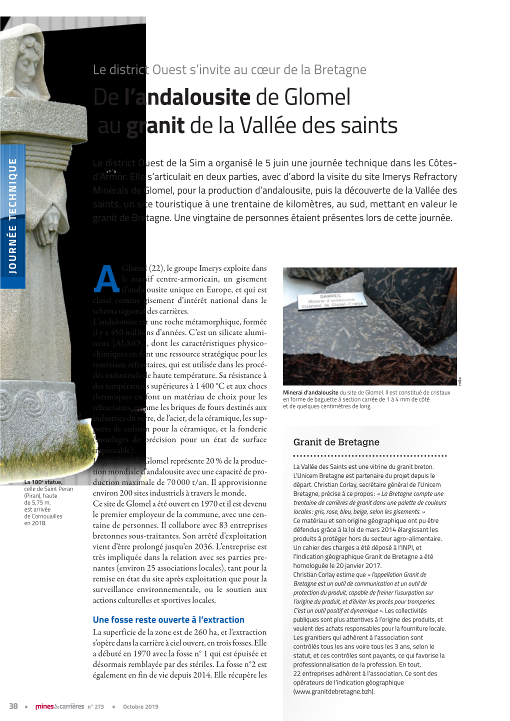 De L'andalousite De Glomel Au Granit De La Vallée Des Saints