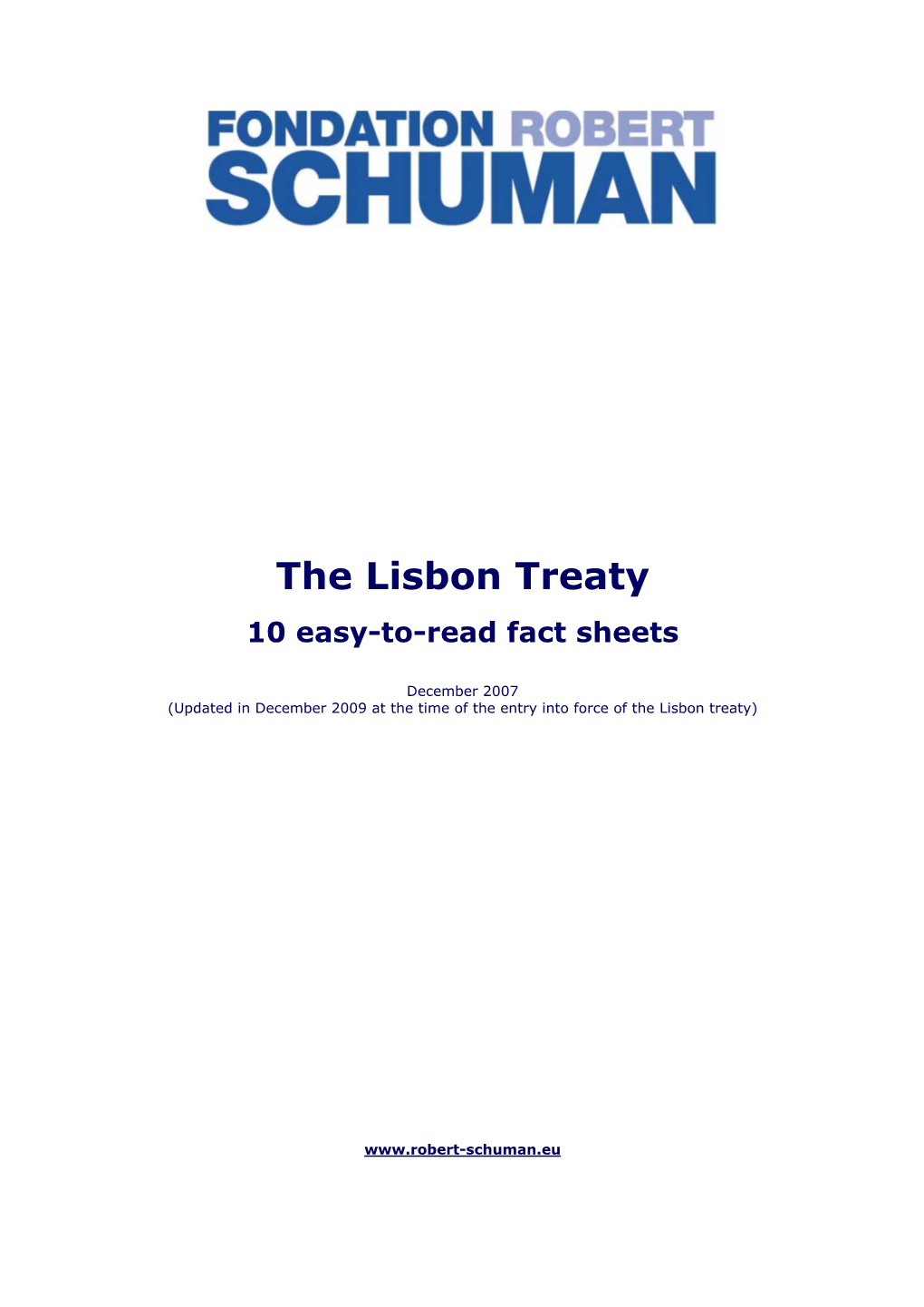 The Lisbon Treaty