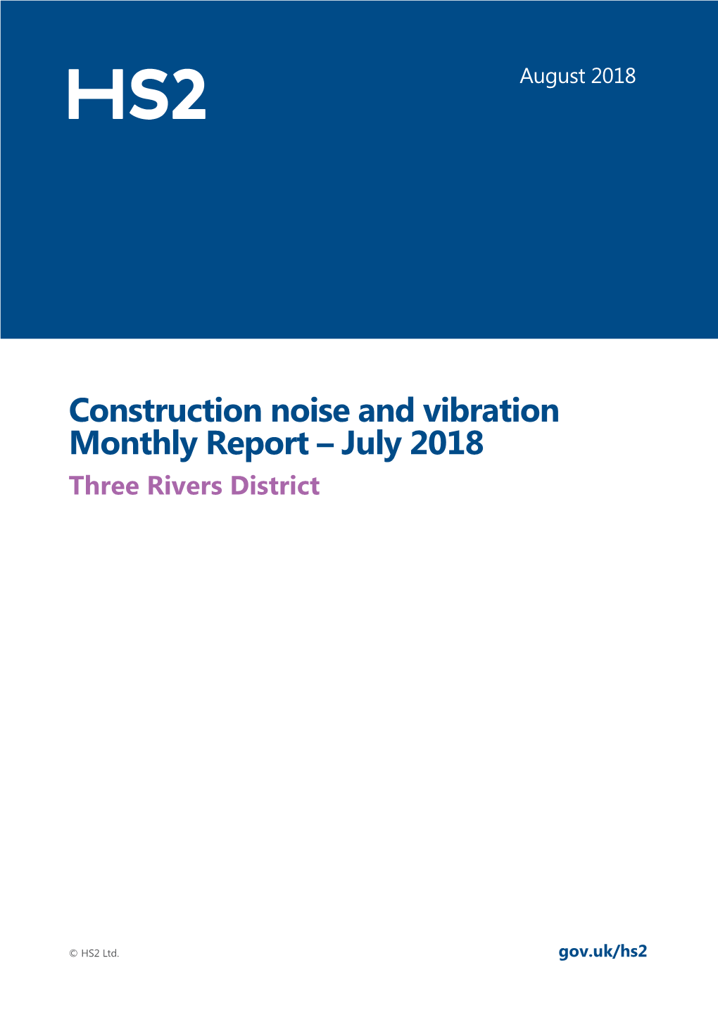 Three Rivers Noise Monitoring Report (July 2018)