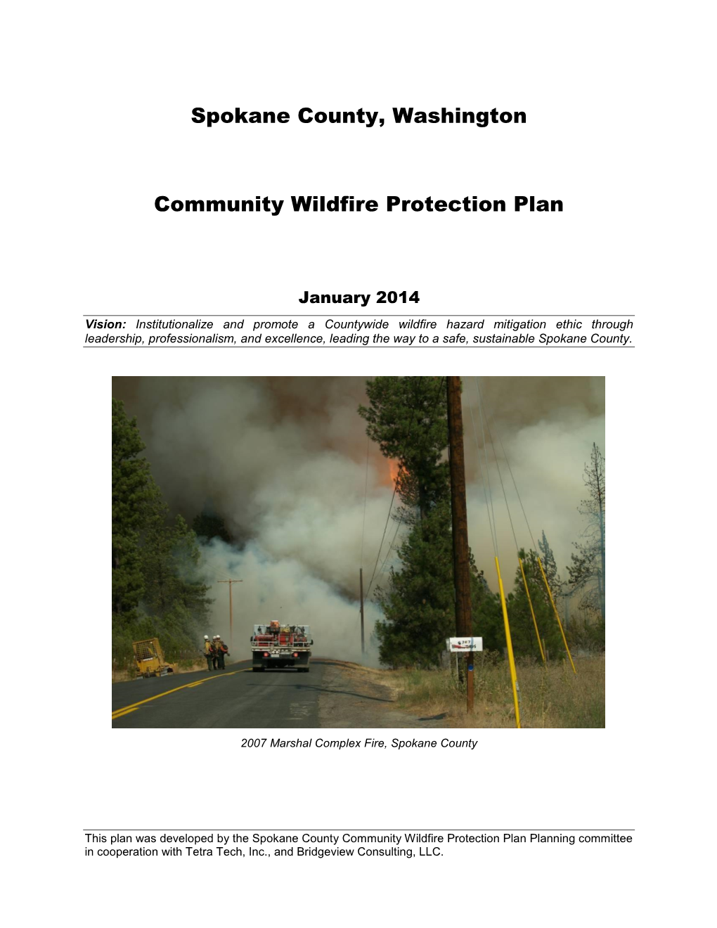 Spokane County, Washington Community Wildfire Protection Plan