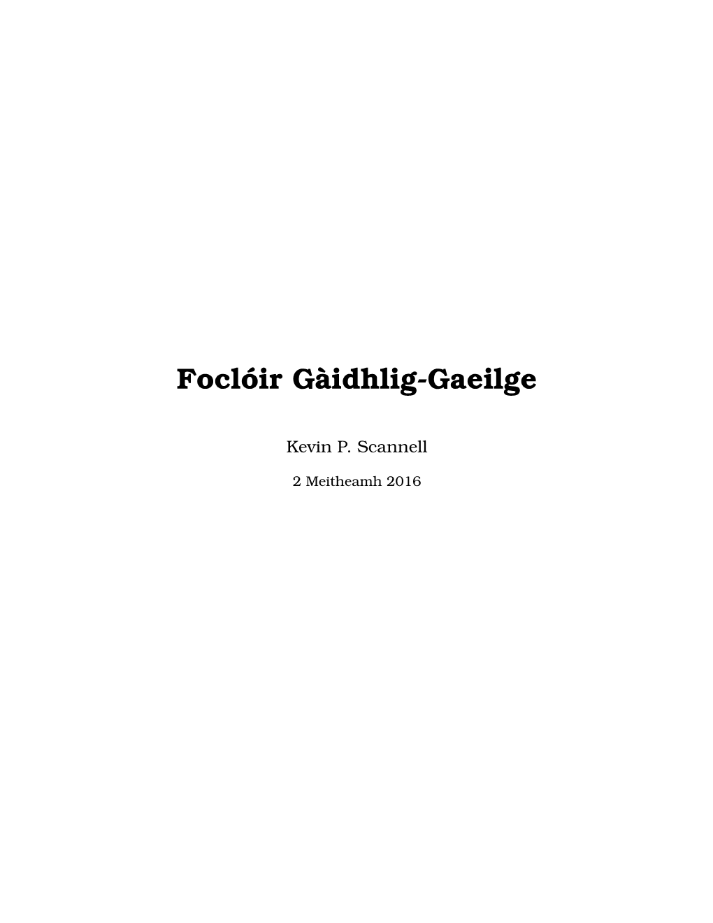 Foclóir Gàidhlig-Gaeilge