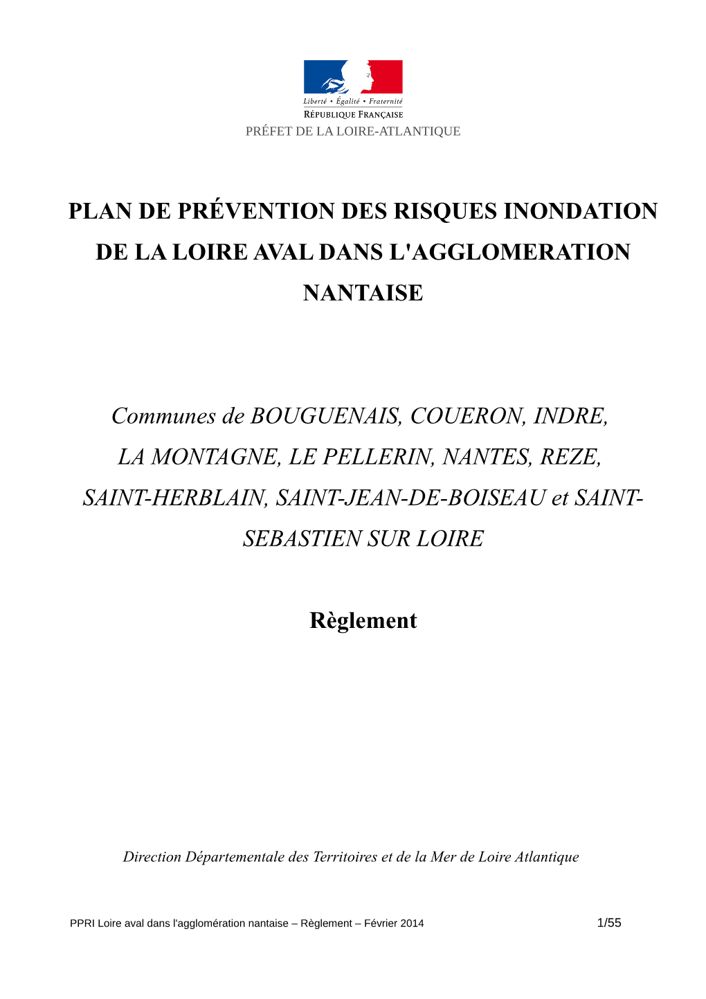 Plan De Prévention Des Risques Inondation De La Loire Aval Dans L'agglomeration Nantaise