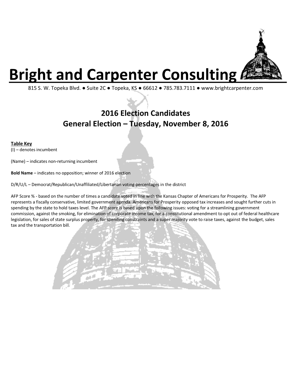 Bright and Carpenter Consulting 815 S