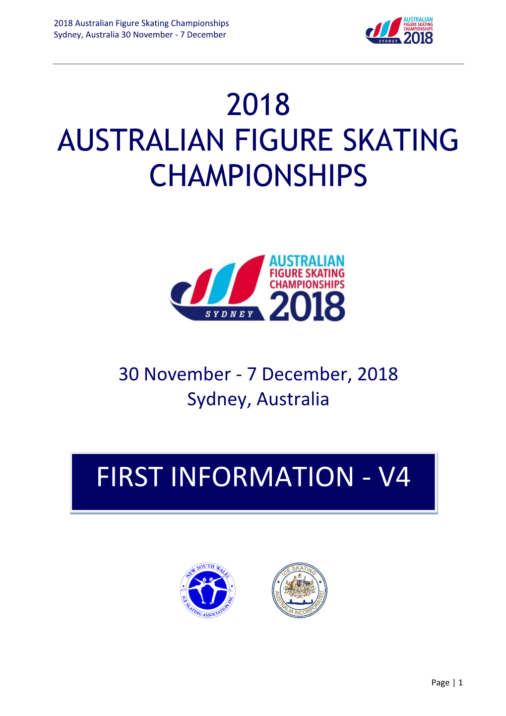 2018 Australian Figure Skating Championships First