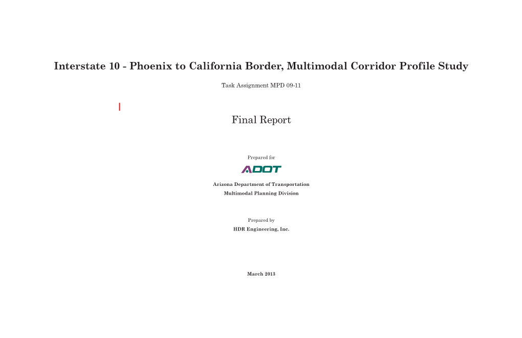 I-10 Multimodal Corridor Final Report