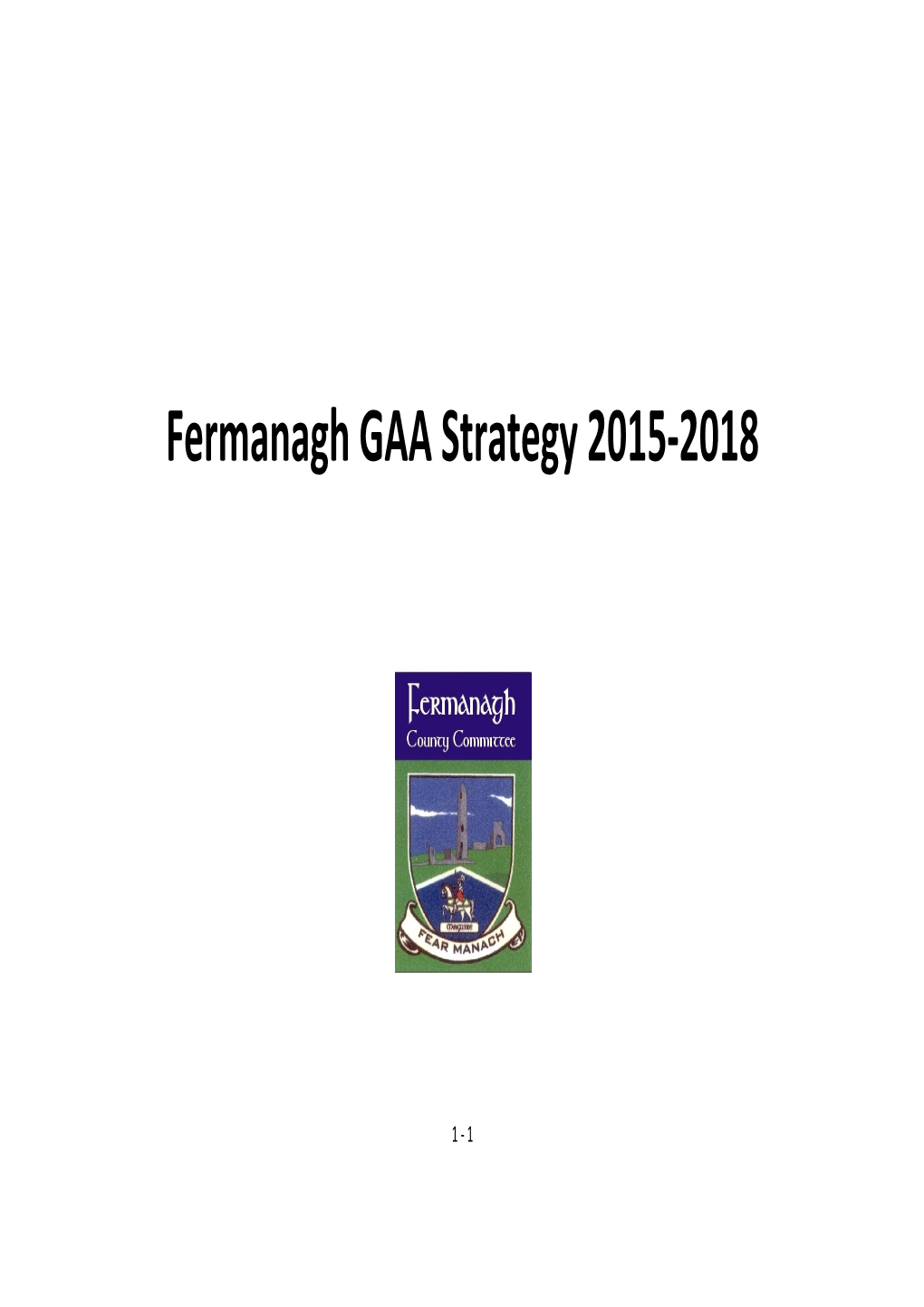 Fermanagh GAA Strategy 2015-2018