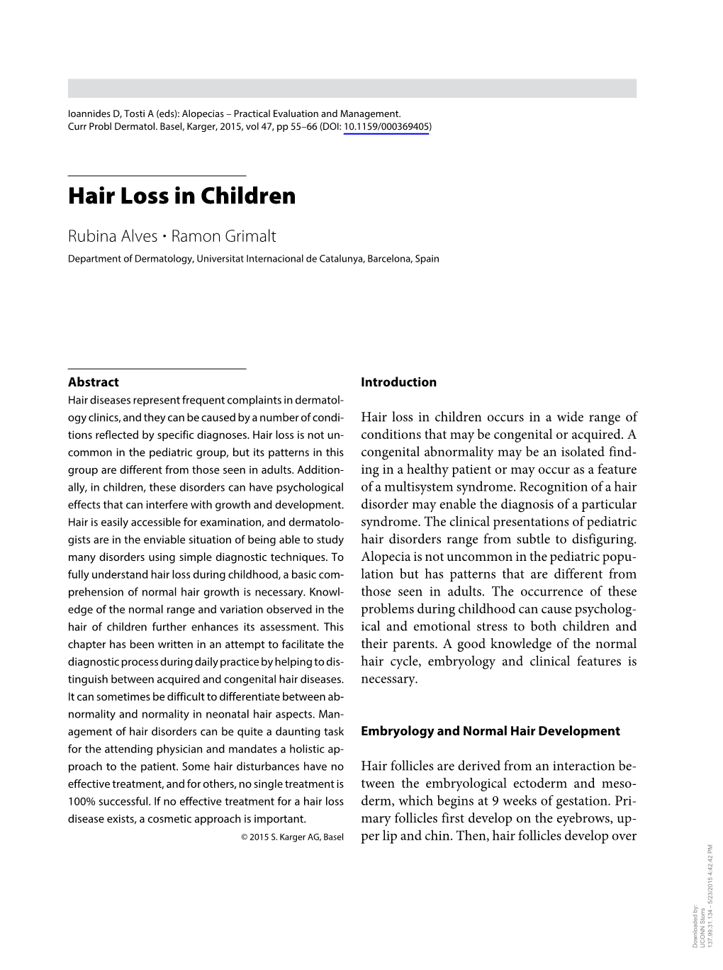 Hair Loss in Children