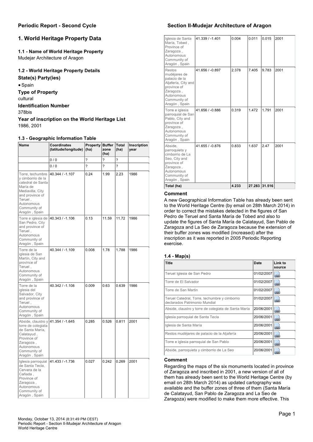 Periodic Reporting Cycle 2, Section II