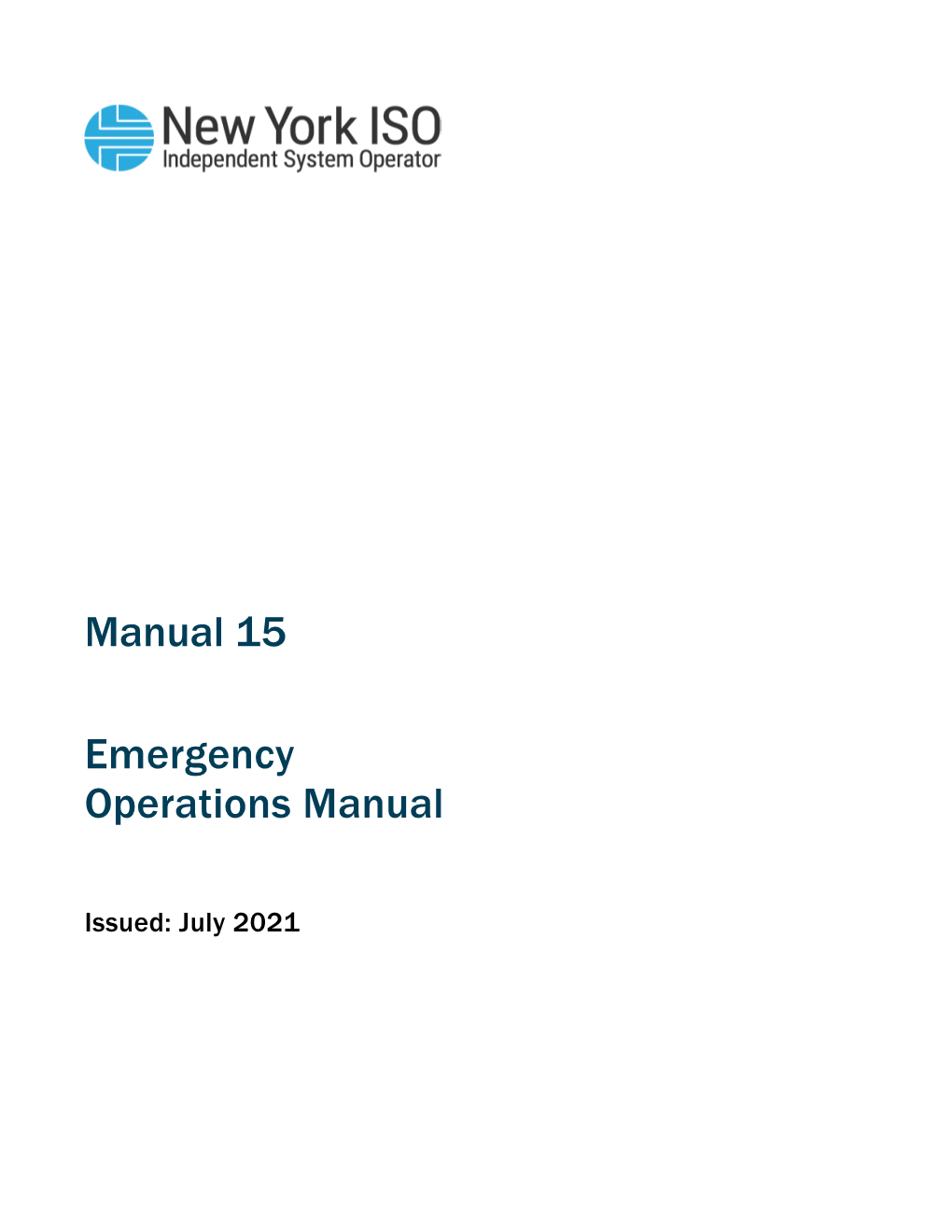 Manual 15 Emergency Operations Manual